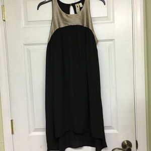 Needle & Thread Sleeveless Black and Gold Dress